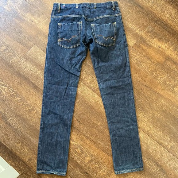 Diesel Looi Pleated Straight Leg Jeans -29x32 - Picture 3 of 9